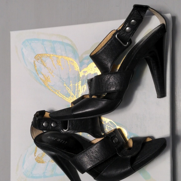 Nine West black heels, size 71/2.🐦 - Picture 4 of 8